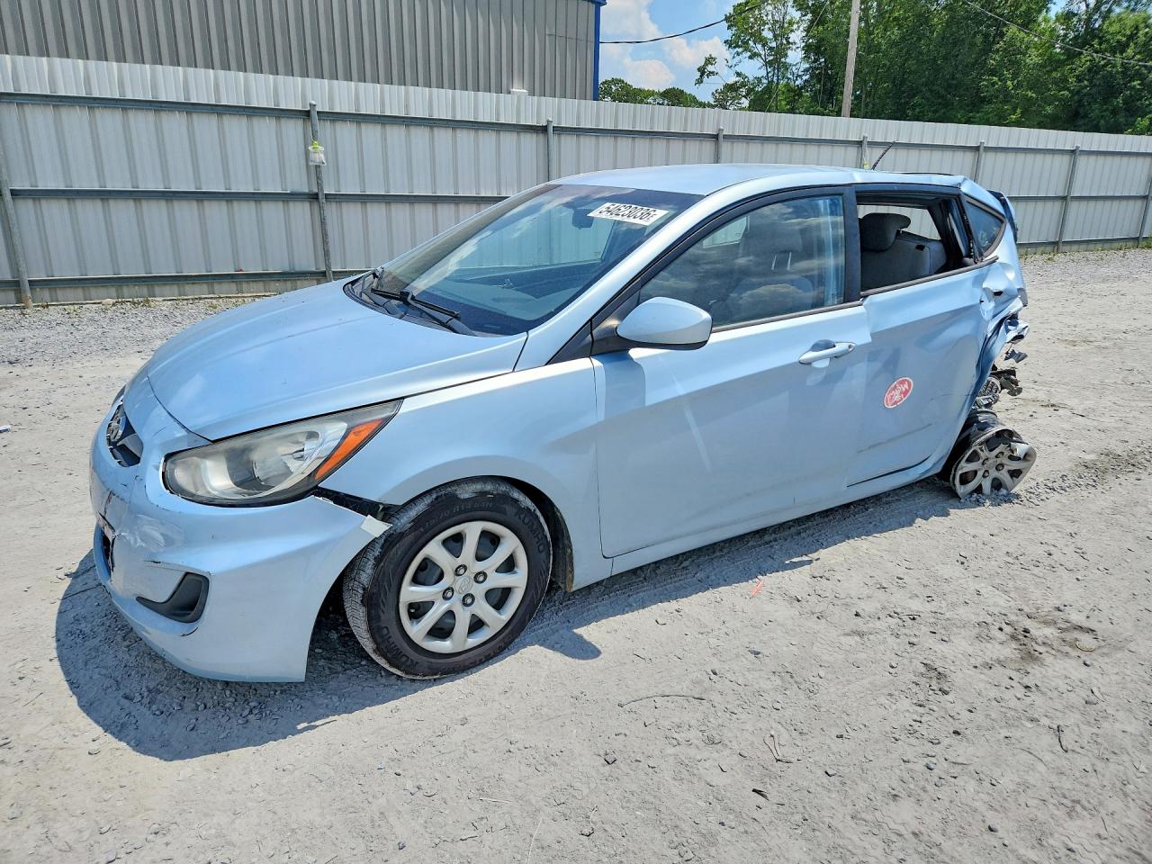 2012 Hyundai Accent GS, VIN KMHCT5AE1CU004899 — Rear end