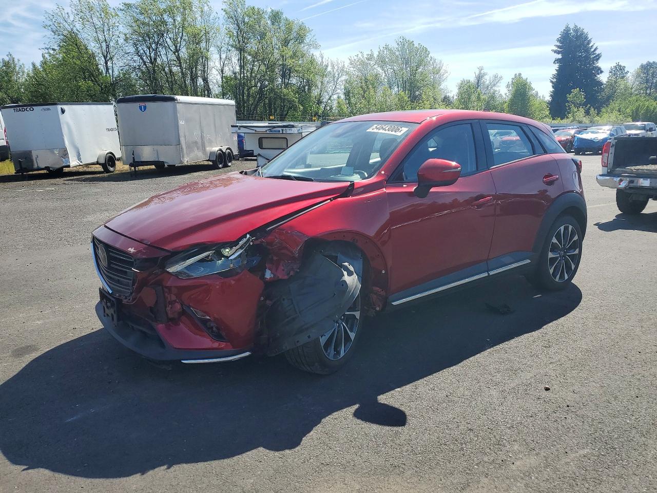 2019 Mazda CX-3 Grand Touring, VIN JM1DKFD72K0433750 — Front end
