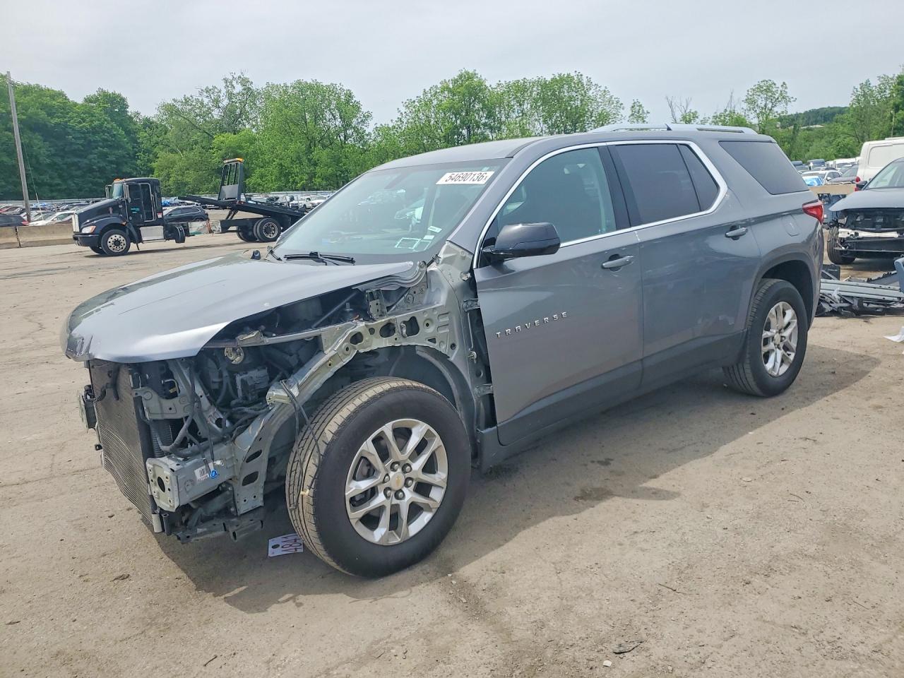 2019 Chevrolet Traverse LS, VIN 1GNEVFKW9KJ256816 — Front end