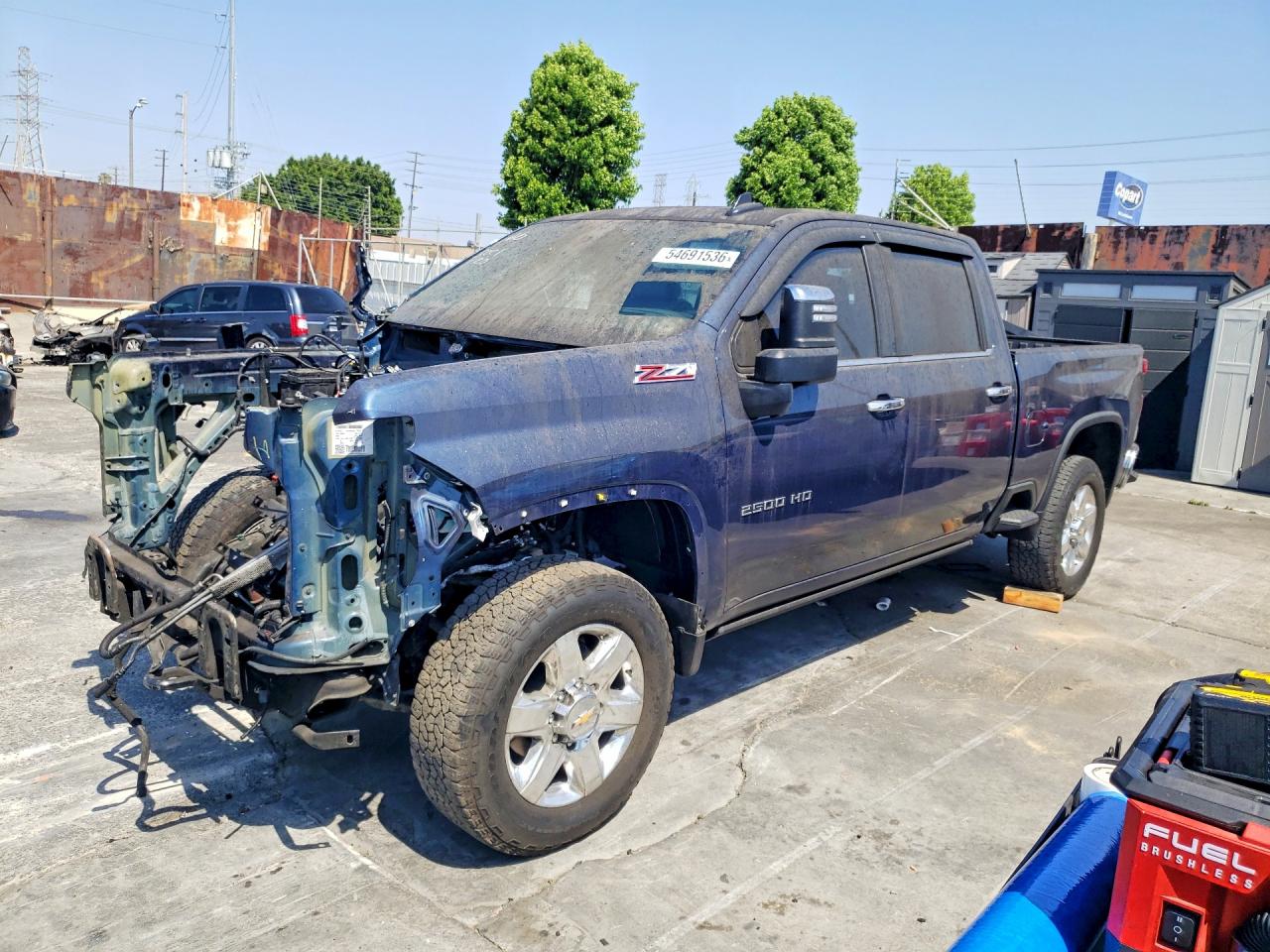 2022 Chevrolet Silverado 2500HD LTZ, VIN 1GC4YPEY2NF360036 — Stripped
