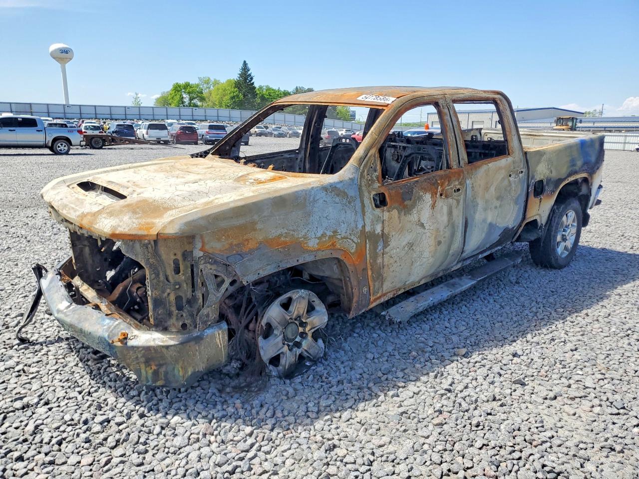 2020 Chevrolet Silverado 3500HD LTZ, VIN 1GC4YUE72LF151317 — Пожар