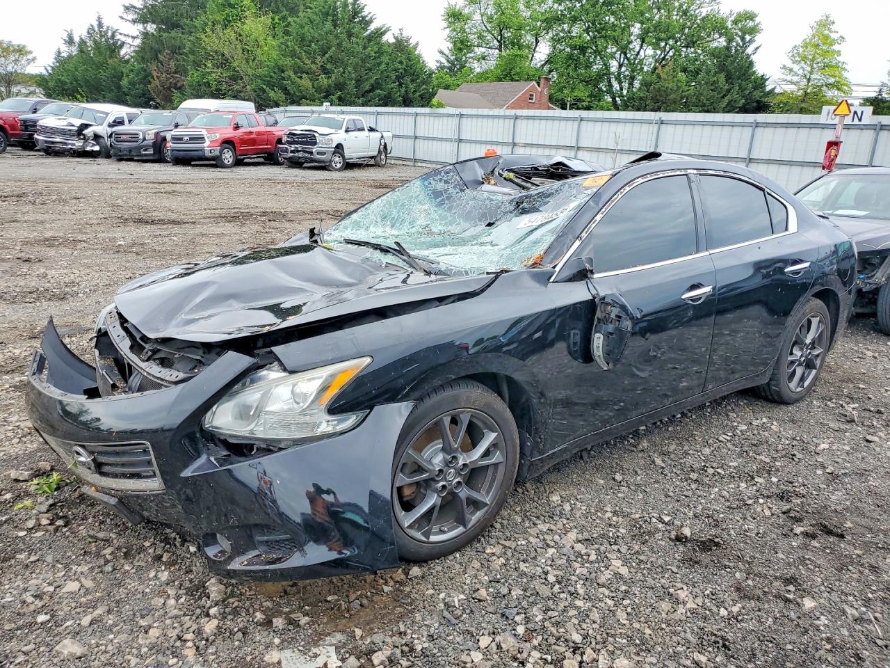 2014 Nissan Maxima S, VIN 1N4AA5AP4EC477990 — Опрокидывание