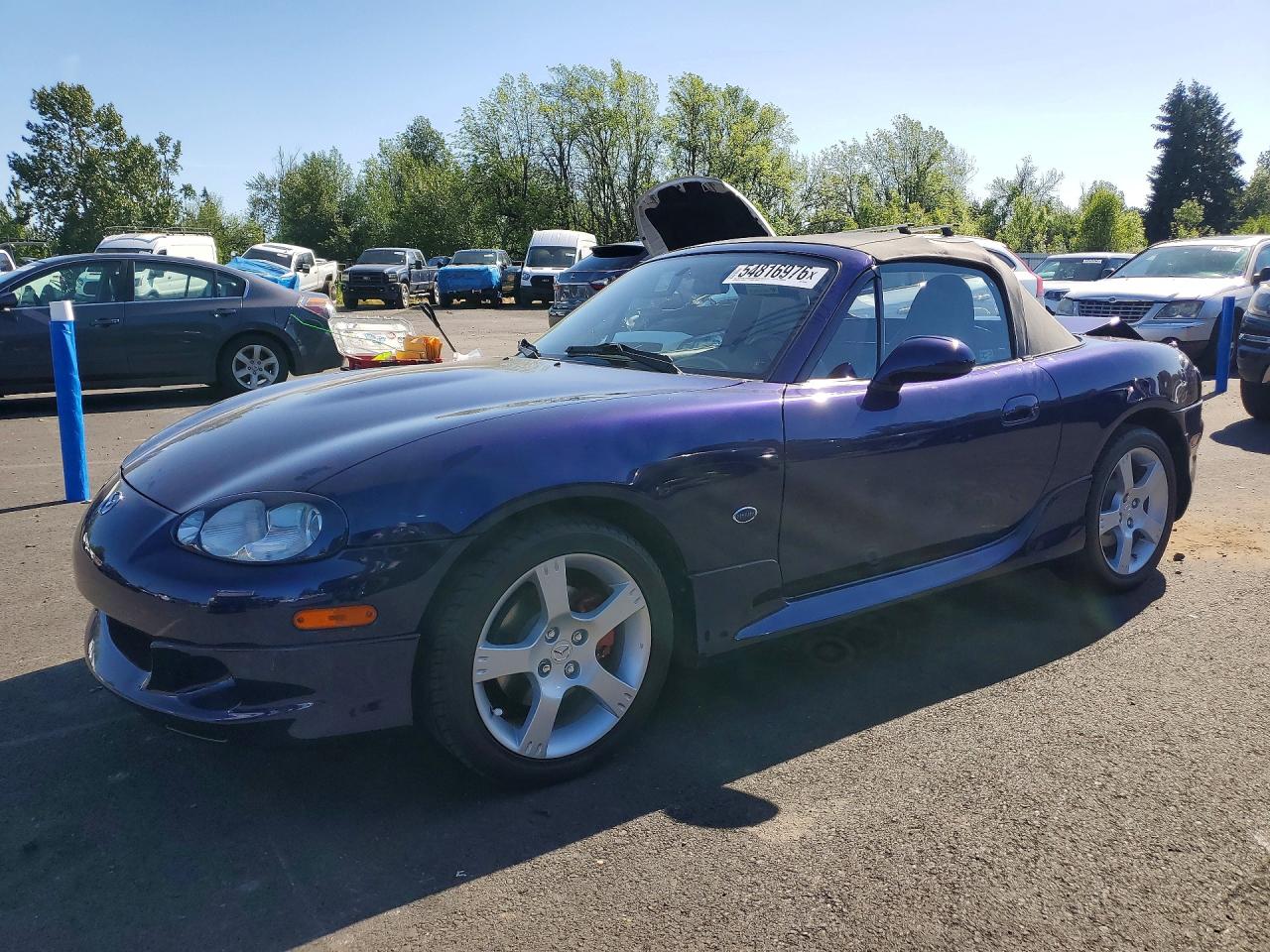2003 Mazda MX-5 Miata Cloth, VIN JM1NB353730305150 — Rear end
