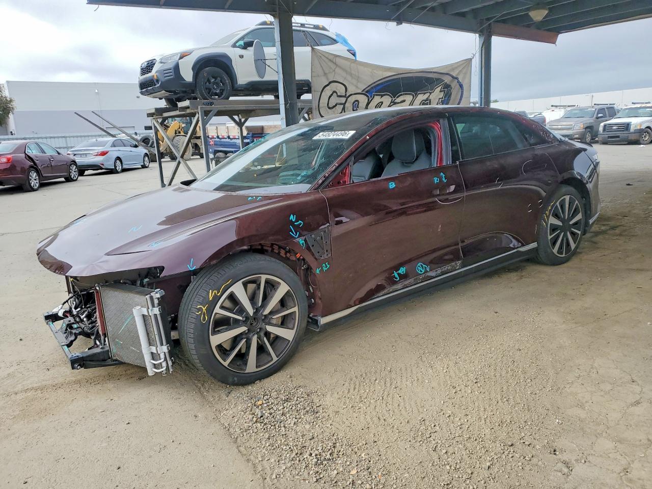 2023 Lucid Air Touring, VIN 50EA1TEA0PA005123 — Front end