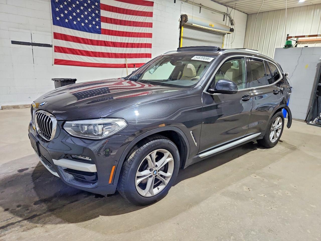 2021 BMW X3 xDrive30i, VIN 5UXTY5C02M9G49834 — Rear end