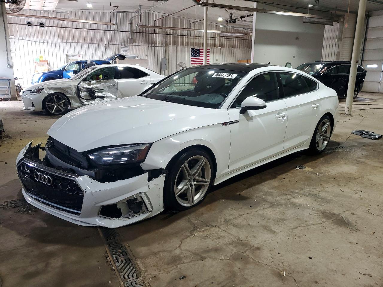 2021 Audi A5 Sportback S line Premium, VIN WAUDACF58MA015104 — Front end