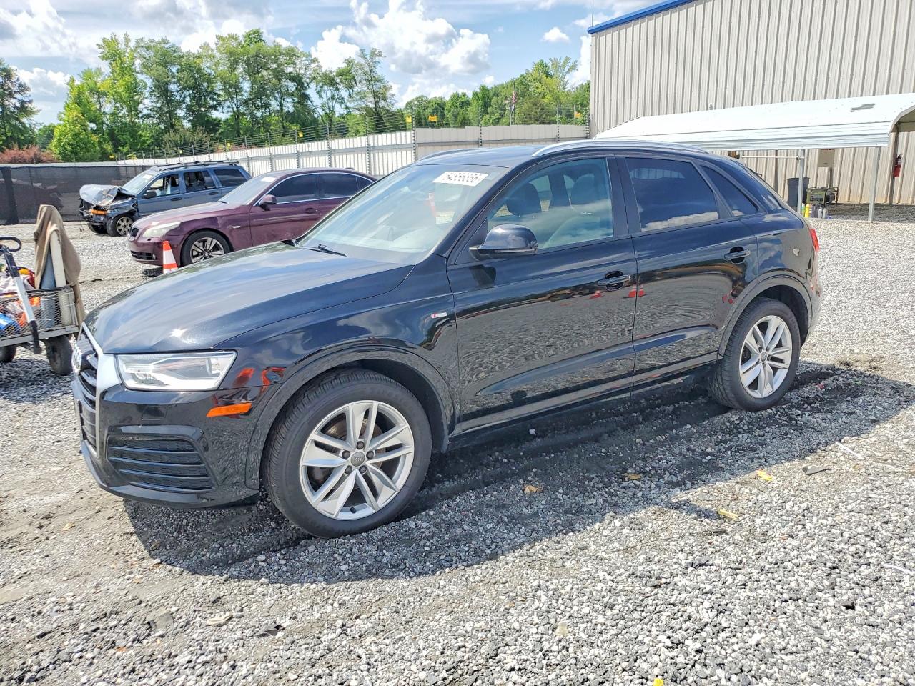2018 Audi Q3 Premium, VIN WA1ECCFS7JR018364 — Engine fire