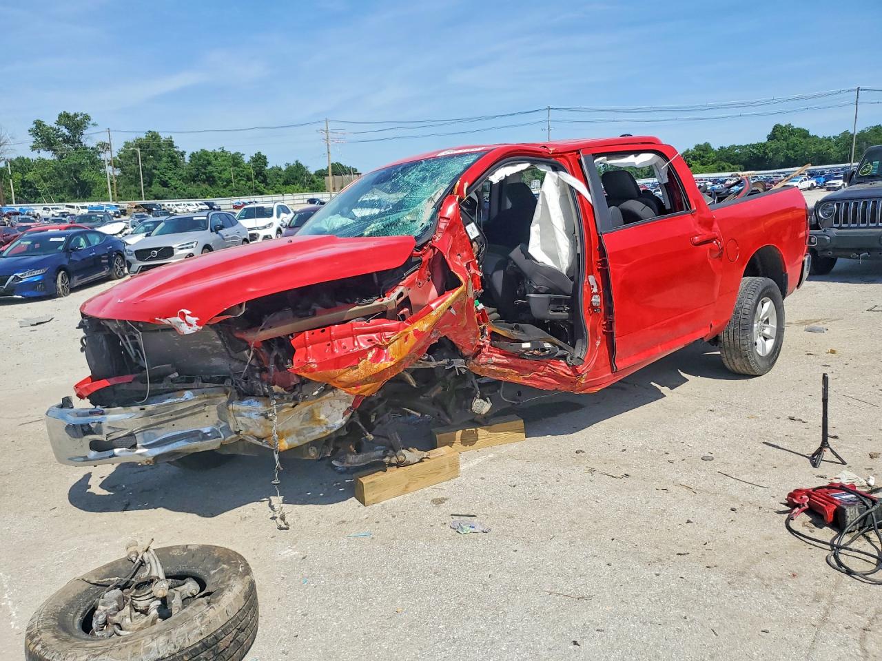 2021 Ram 1500 SLT, VIN 1C6RR7LG1MS581427 — Rollover