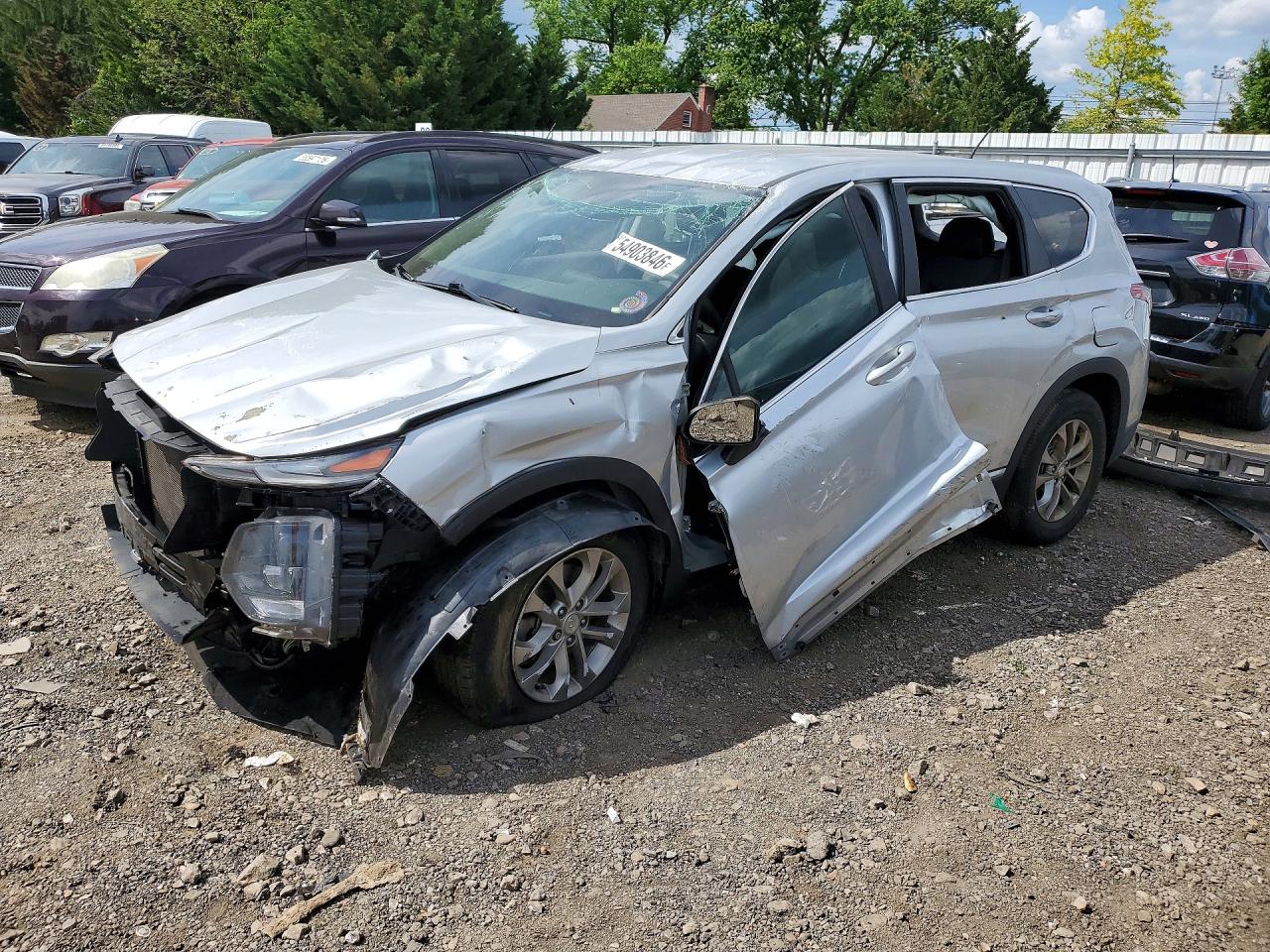 2019 Hyundai Santa Fe SE, VIN 5NMS23AD7KH036079 — Опрокидывание