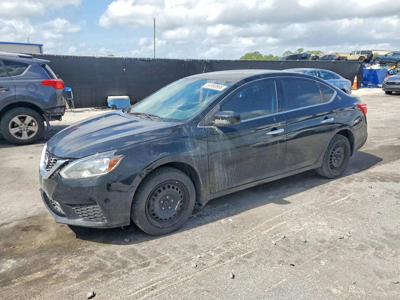 2019 Nissan Sentra S, VIN 3N1AB7AP9KY277874 — Engine fire