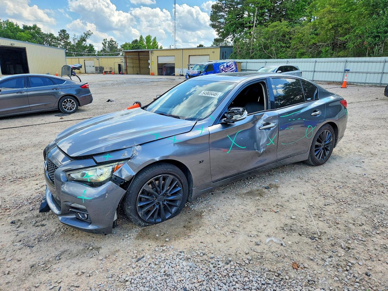 2015 Infiniti Q50 Premium, VIN JN1BV7ARXFM410549 — Front end