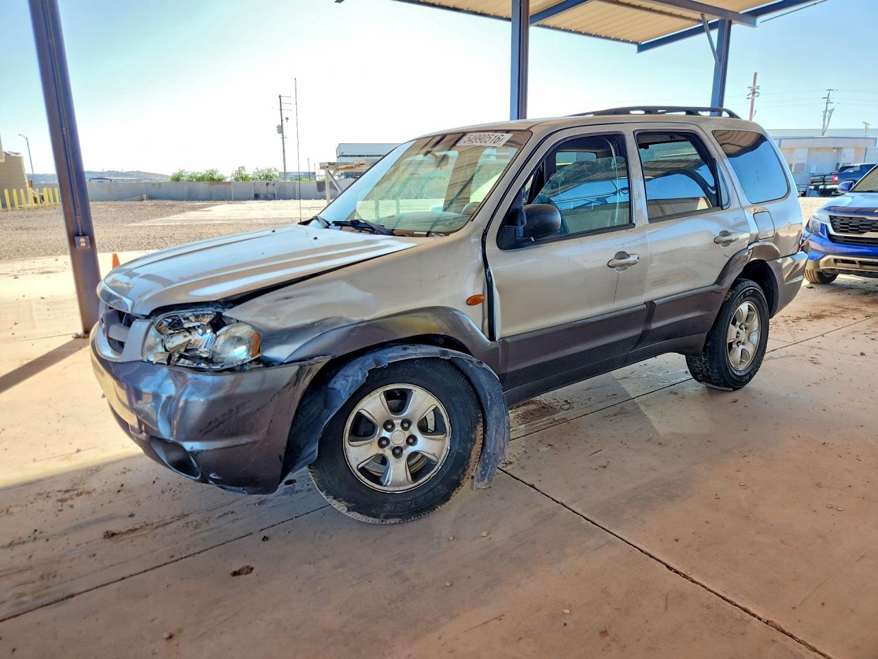 2004 Mazda Tribute LX, VIN 4F2YZ04134KM26772 — Front end