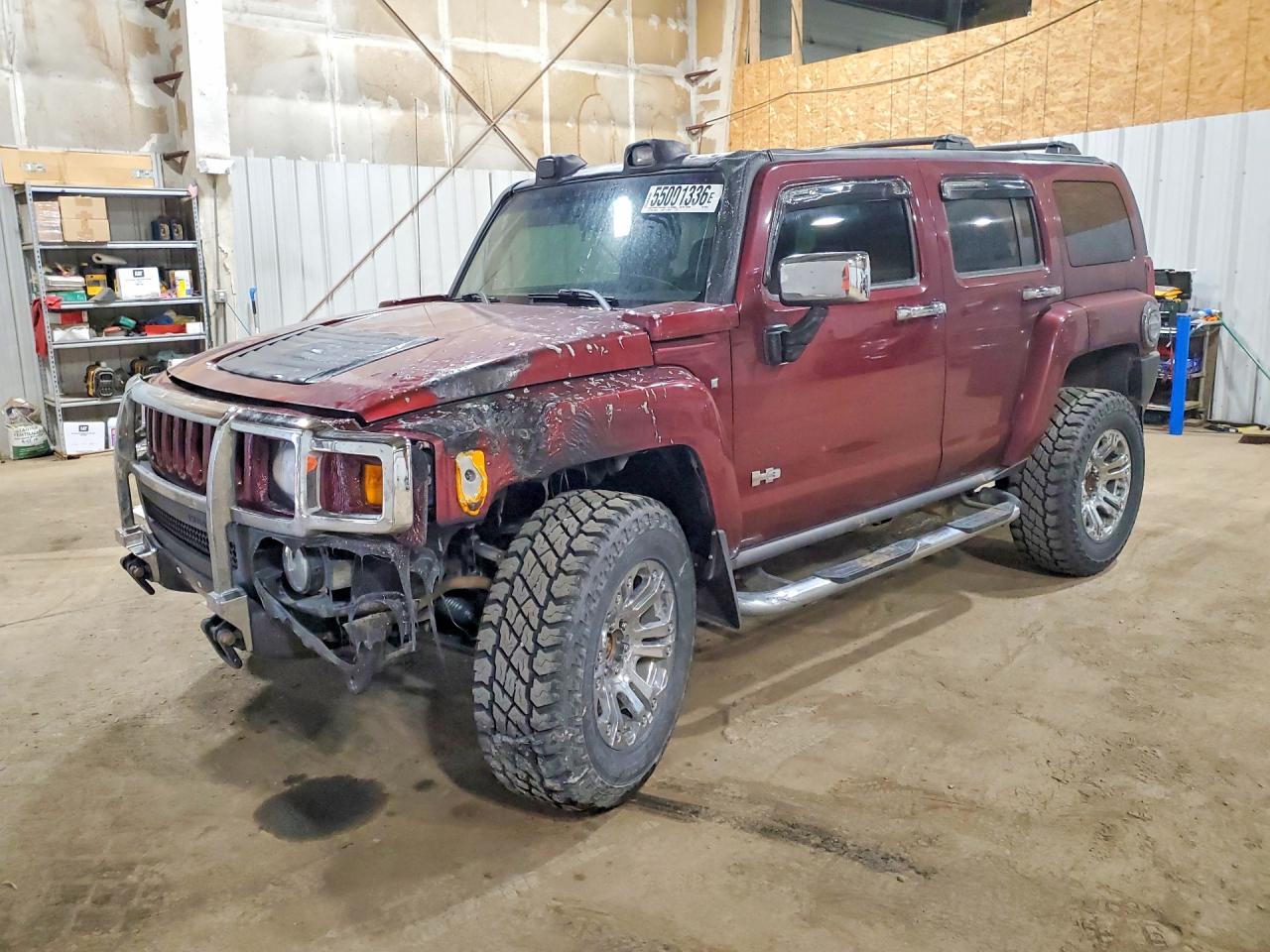 2007 Hummer H3 SUV, VIN 5GTDN13E878218725 — Burn