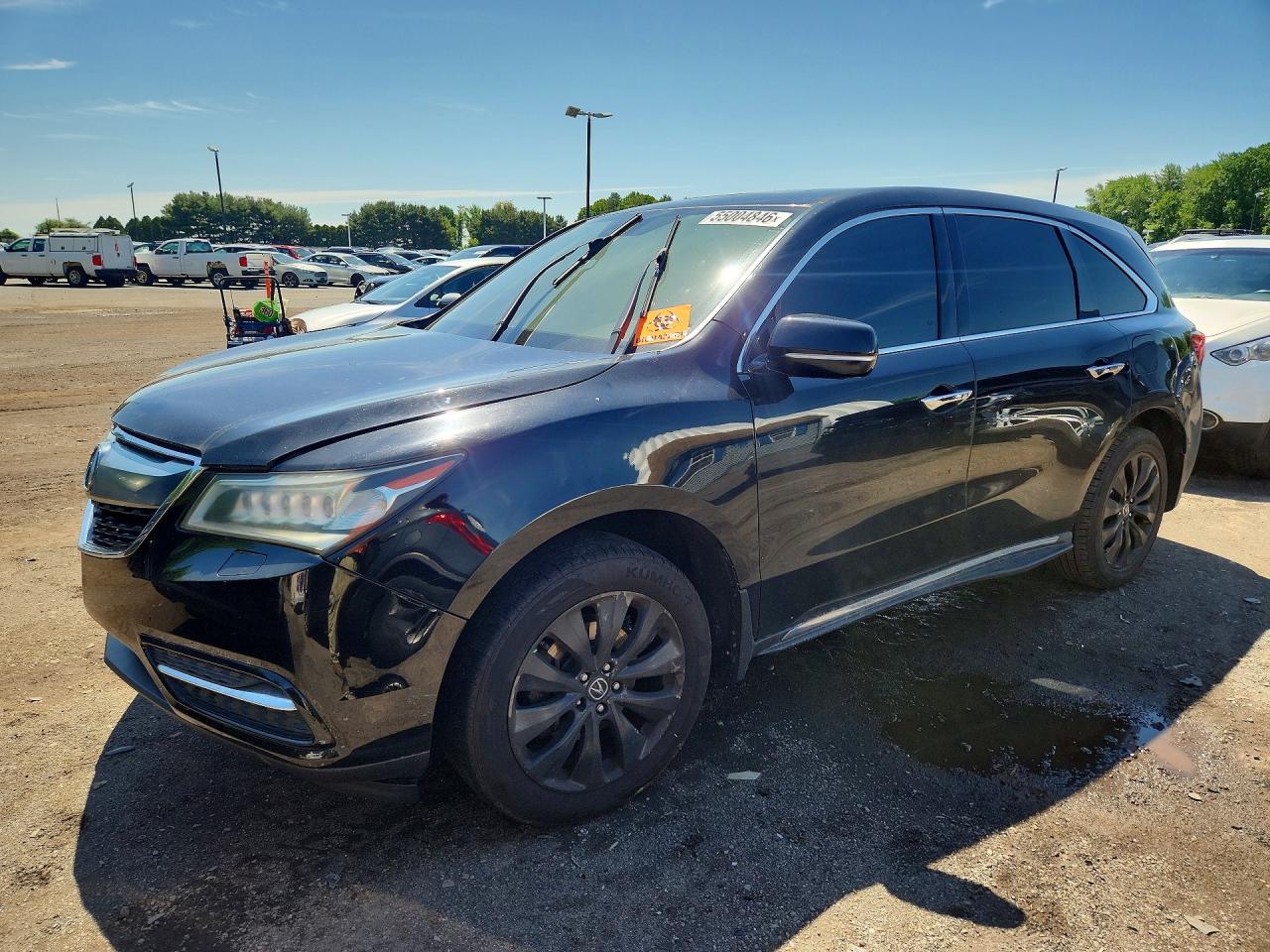 2016 Acura MDX Technology, VIN 5FRYD4H48GB504151 — Interior fire
