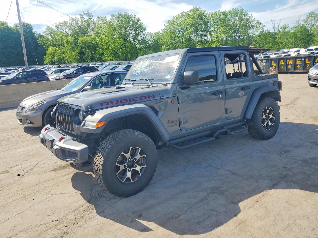 2020 Jeep Wrangler Unlimited Rubicon, VIN 1C4HJXFG1LW252094 — Interior fire