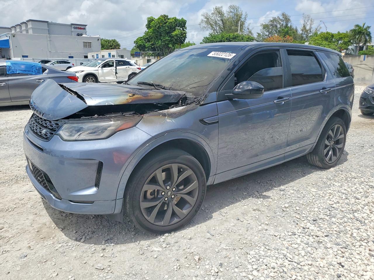 2022 Land Rover Discovery Sport SE R-Dynamic, VIN SALCL2FX7NH910623 — Engine fire