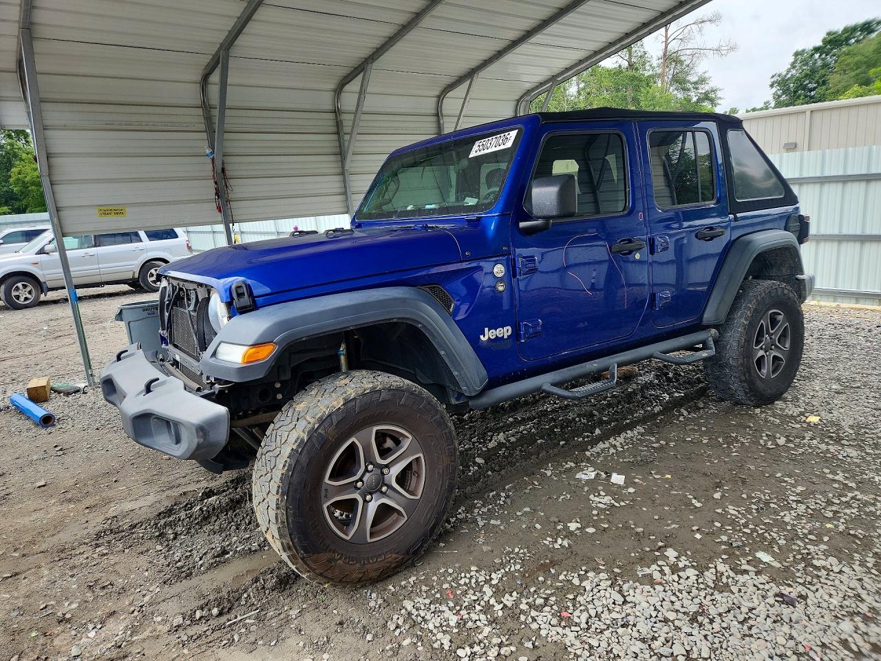 2018 Jeep Wrangler Unlimited Sport S, VIN 1C4HJXDN9JW206253 — Front end