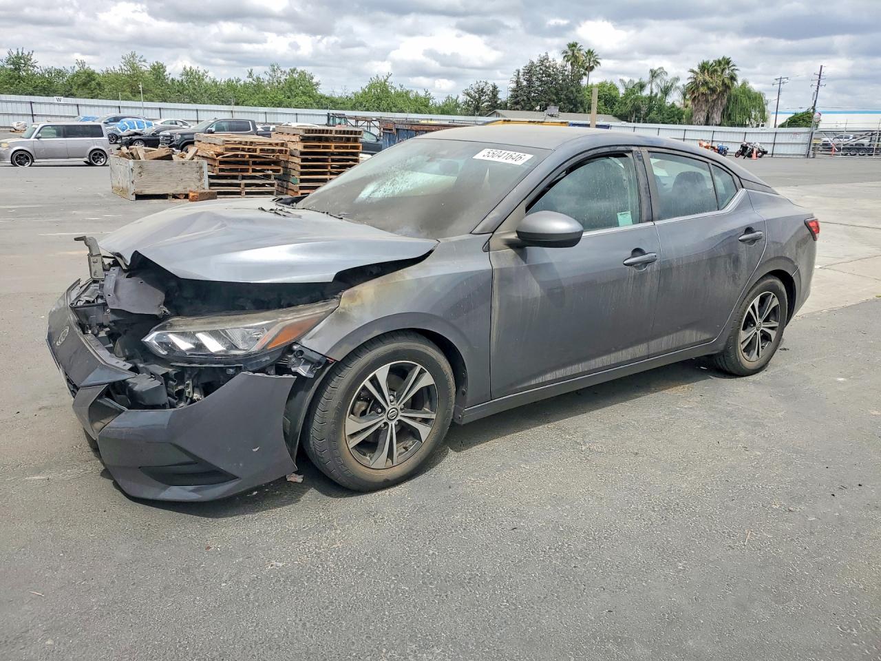 2021 Nissan Sentra SV, VIN 3N1AB8CV2MY220646 — Engine fire