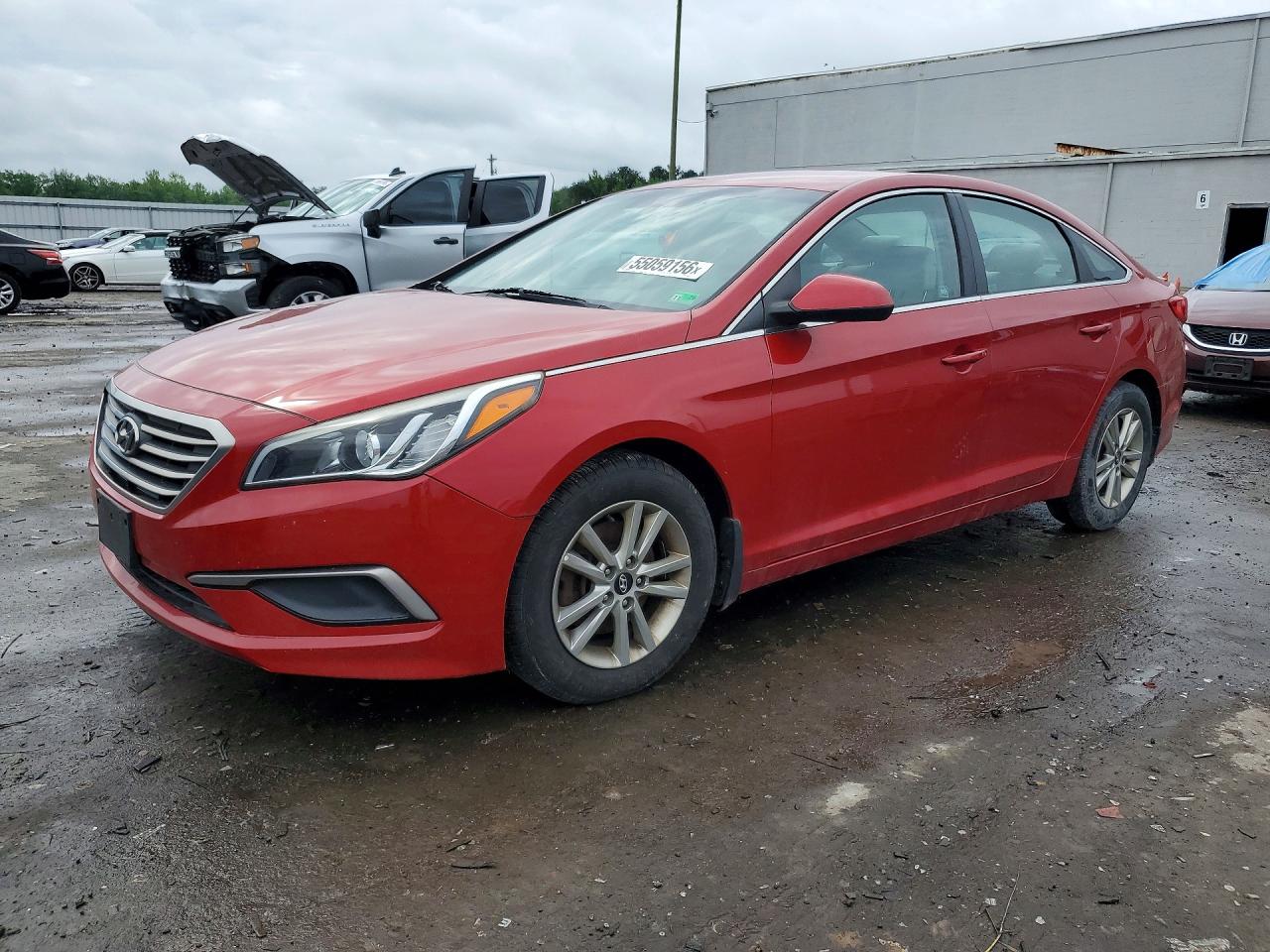2017 Hyundai Sonata SE, VIN 5NPE24AF1HH444447 — Engine fire