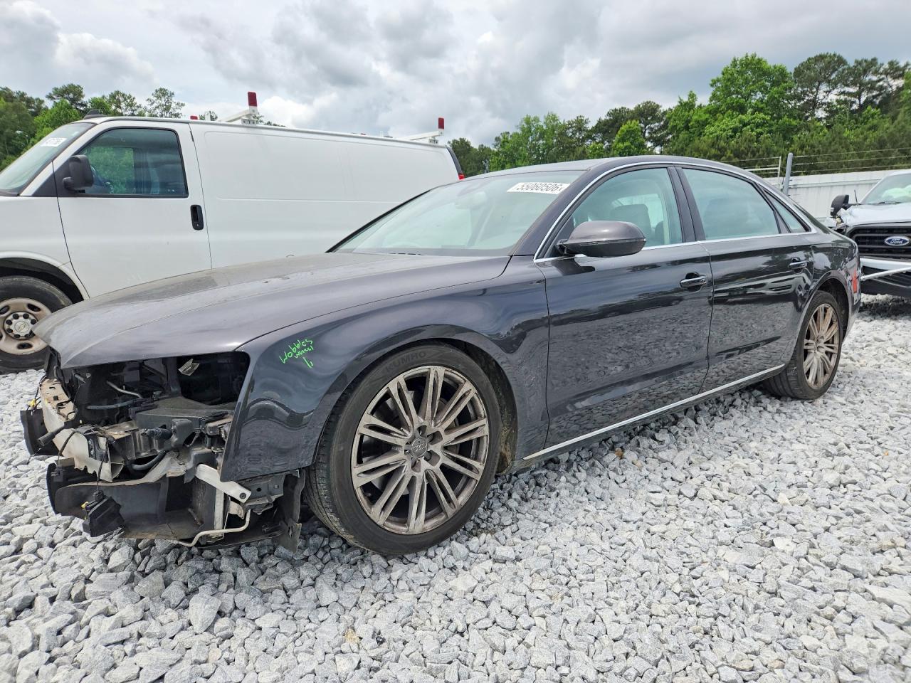 2014 Audi A8 3.0T, VIN WAURGAFD5EN002384 — Front end