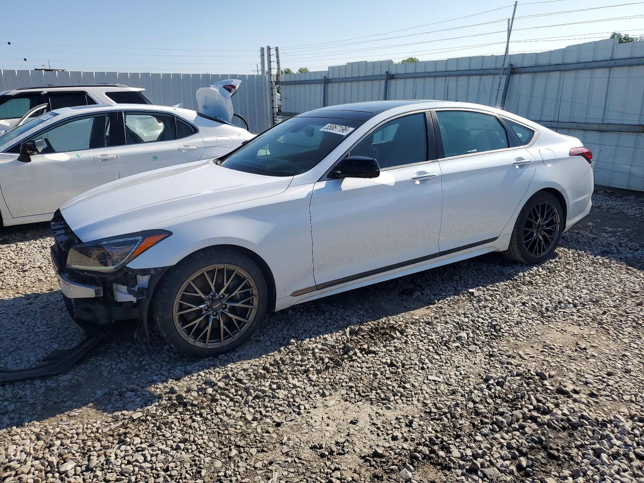 2019 Genesis G80 Sport, VIN KMTFN4JB0KU305711 — Front end