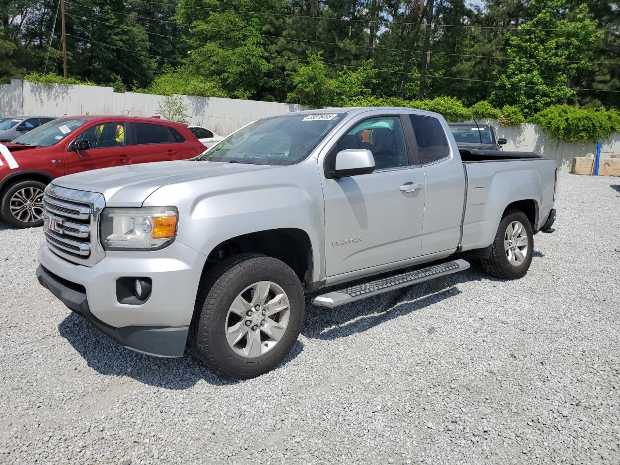 2016 GMC Canyon 2WD SLE, VIN 1GTH5CE3XG1372815 — Rear end