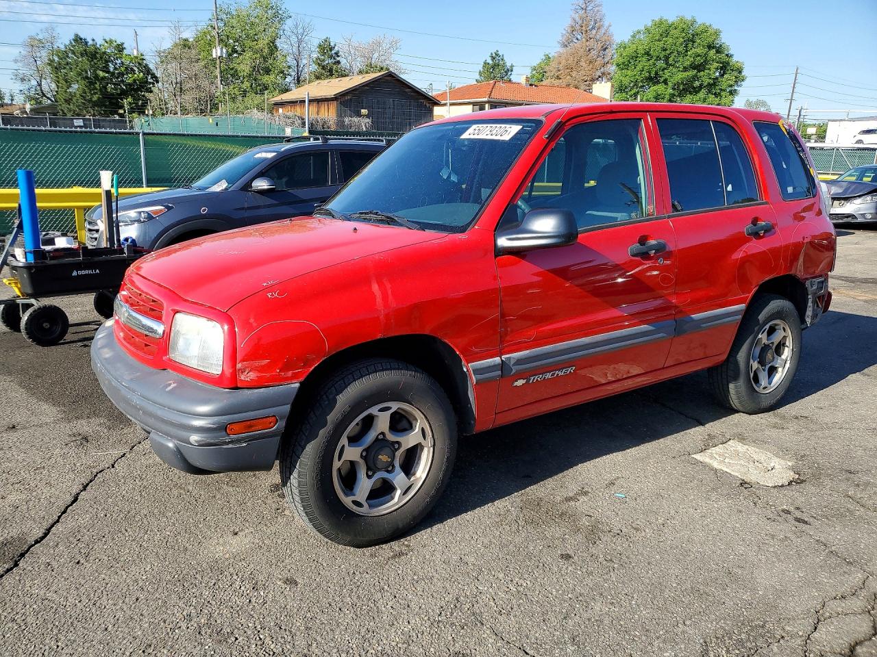 2001 Chevrolet Tracker, VIN 2CNBJ13C316936619 — Rear end
