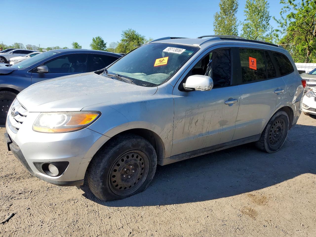 2010 Hyundai Santa Fe GL, VIN 5NMSGDAG6AH376596 — Пожар в салоне