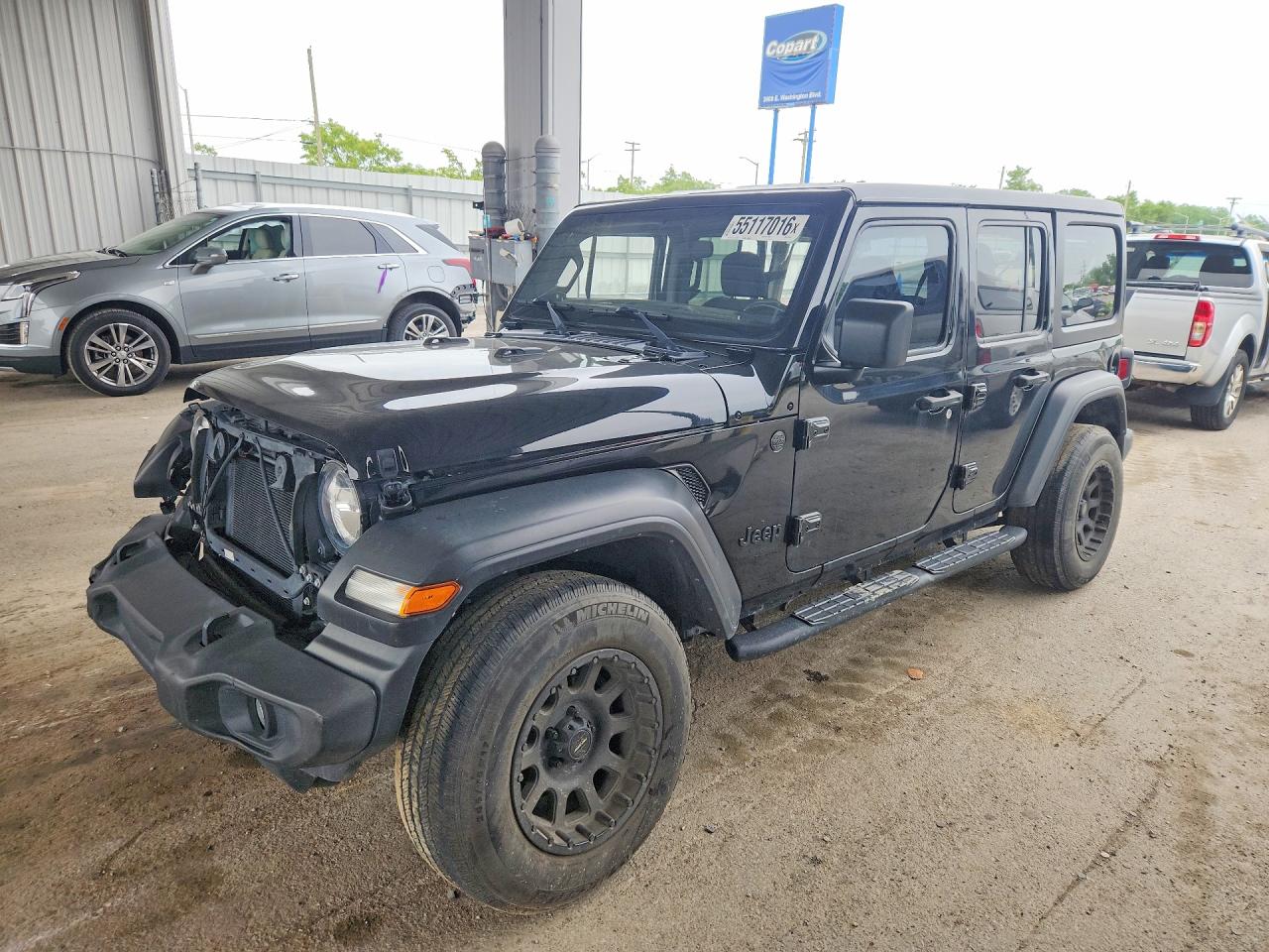 2022 Jeep Wrangler Unlimited Sport S, VIN 1C4HJXDN3NW135105 — Side