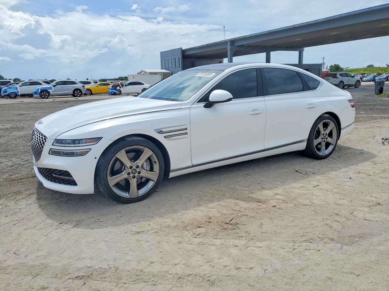 2021 Genesis G80 3.5T, VIN KMTGC4SD1MU048345 — Minor dents and scratches