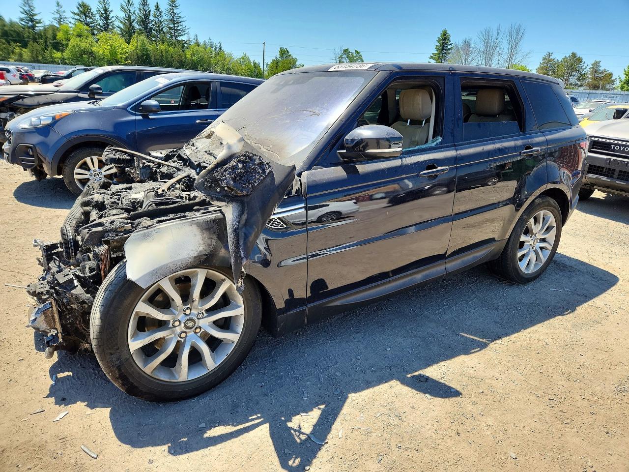 2017 Land Rover Range Rover Sport HSE, VIN SALWR2FV9HA686844 — Engine fire