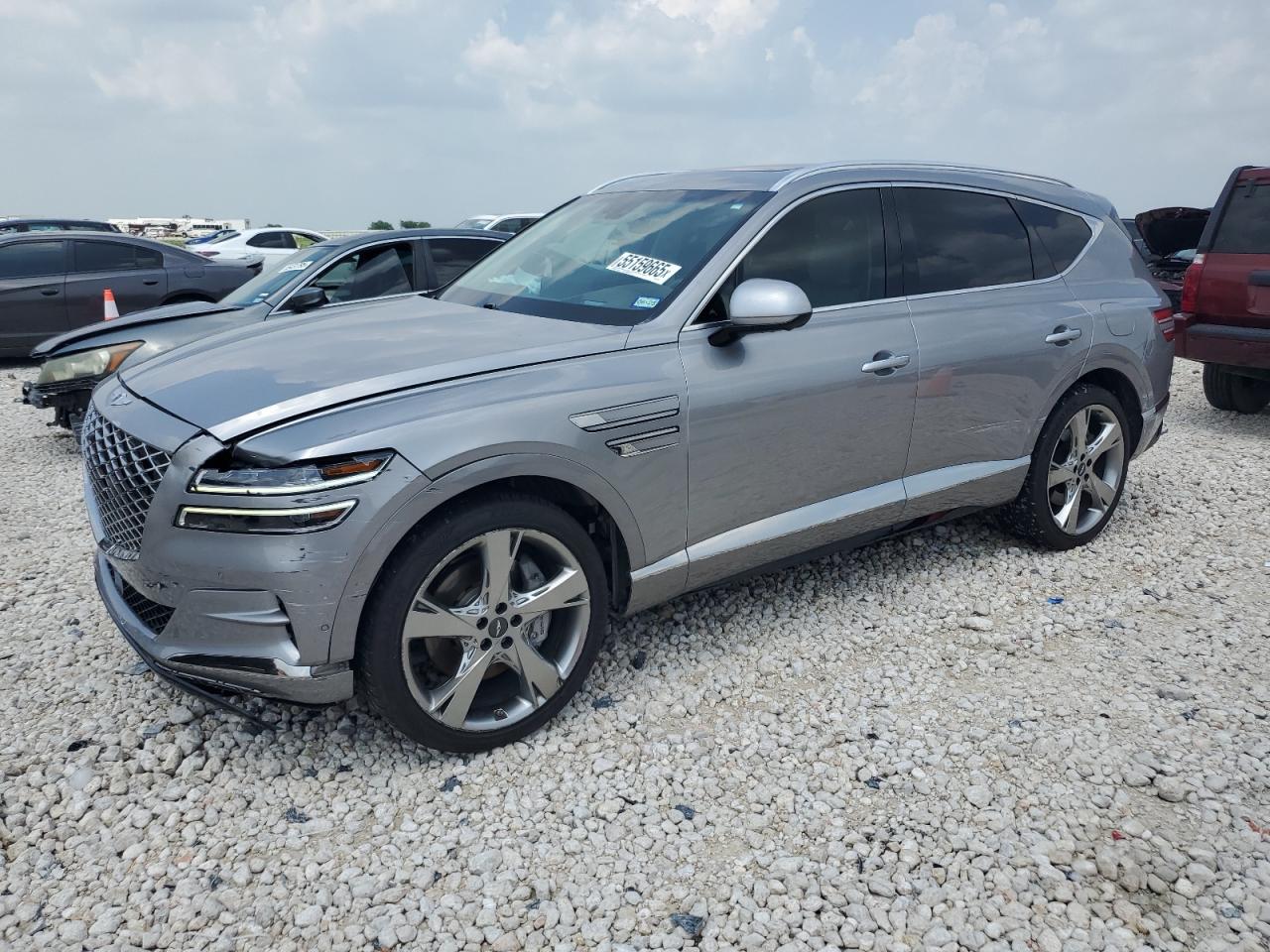 2021 Genesis GV80, VIN KMUHCESC5MU056719 — Front end