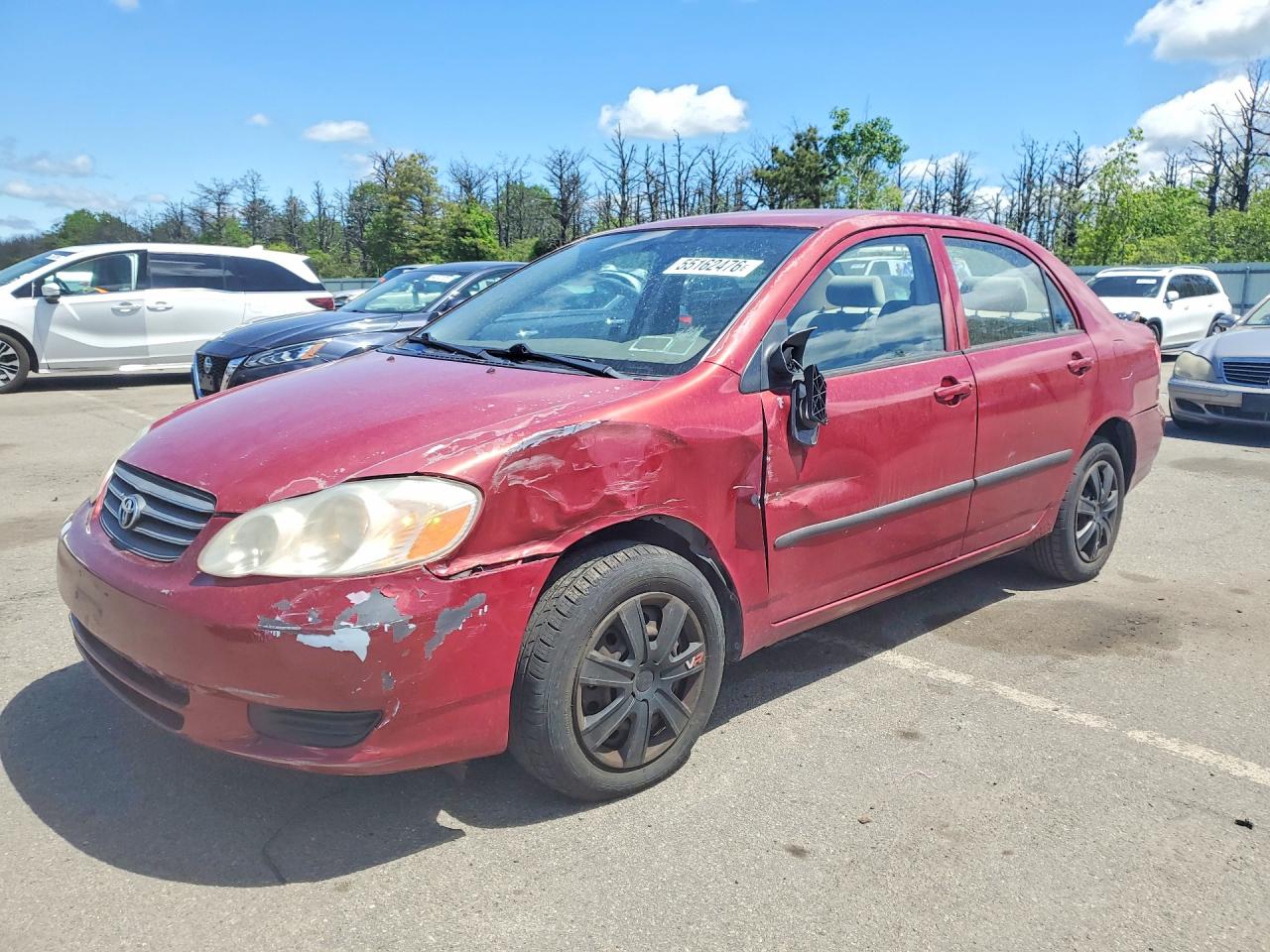 2004 Toyota Corolla CE, VIN JTDBR32E542048015 — Front end