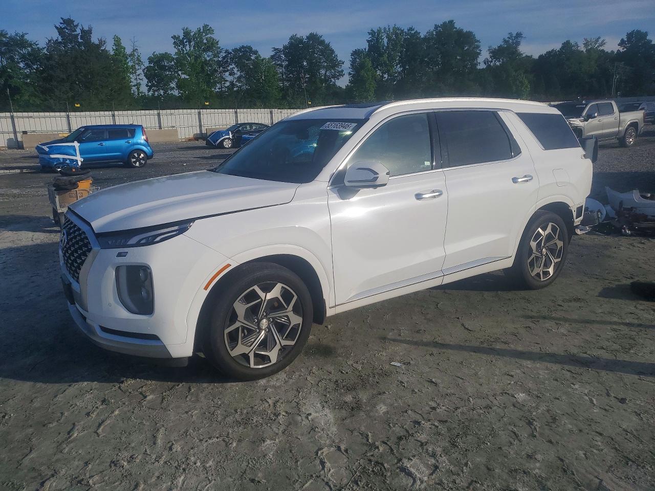 2021 Hyundai Palisade Calligraphy, VIN KM8R7DHE2MU197435 — Rear end