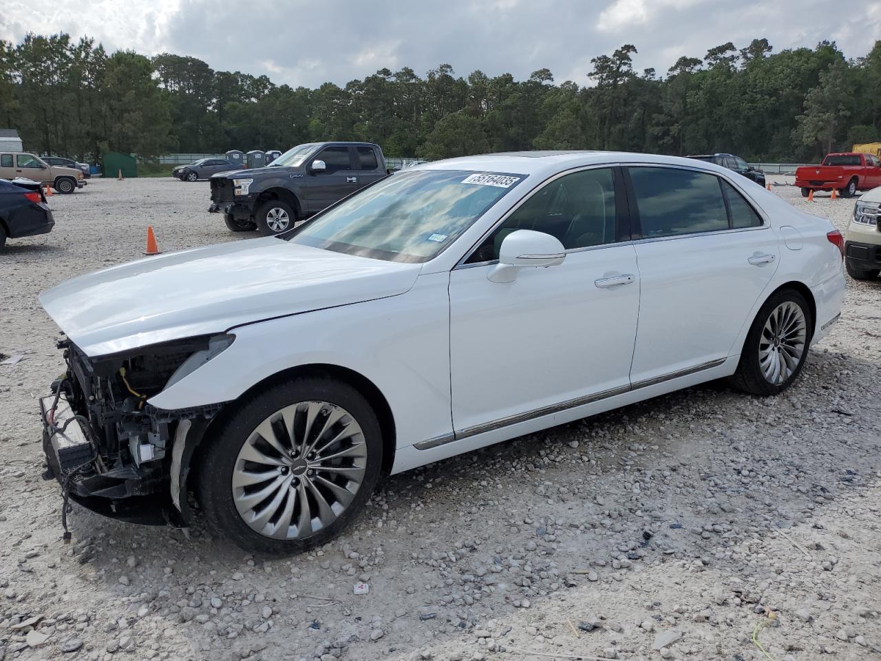 2019 Genesis G90 Premium, VIN KMTF34JA6KU061768 — Front end