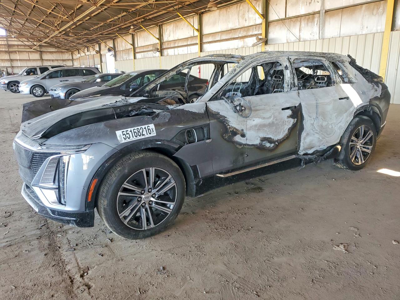 2023 Cadillac LYRIQ RWD Luxury, VIN 1GYKPMRK6PZ002111 — Пожар