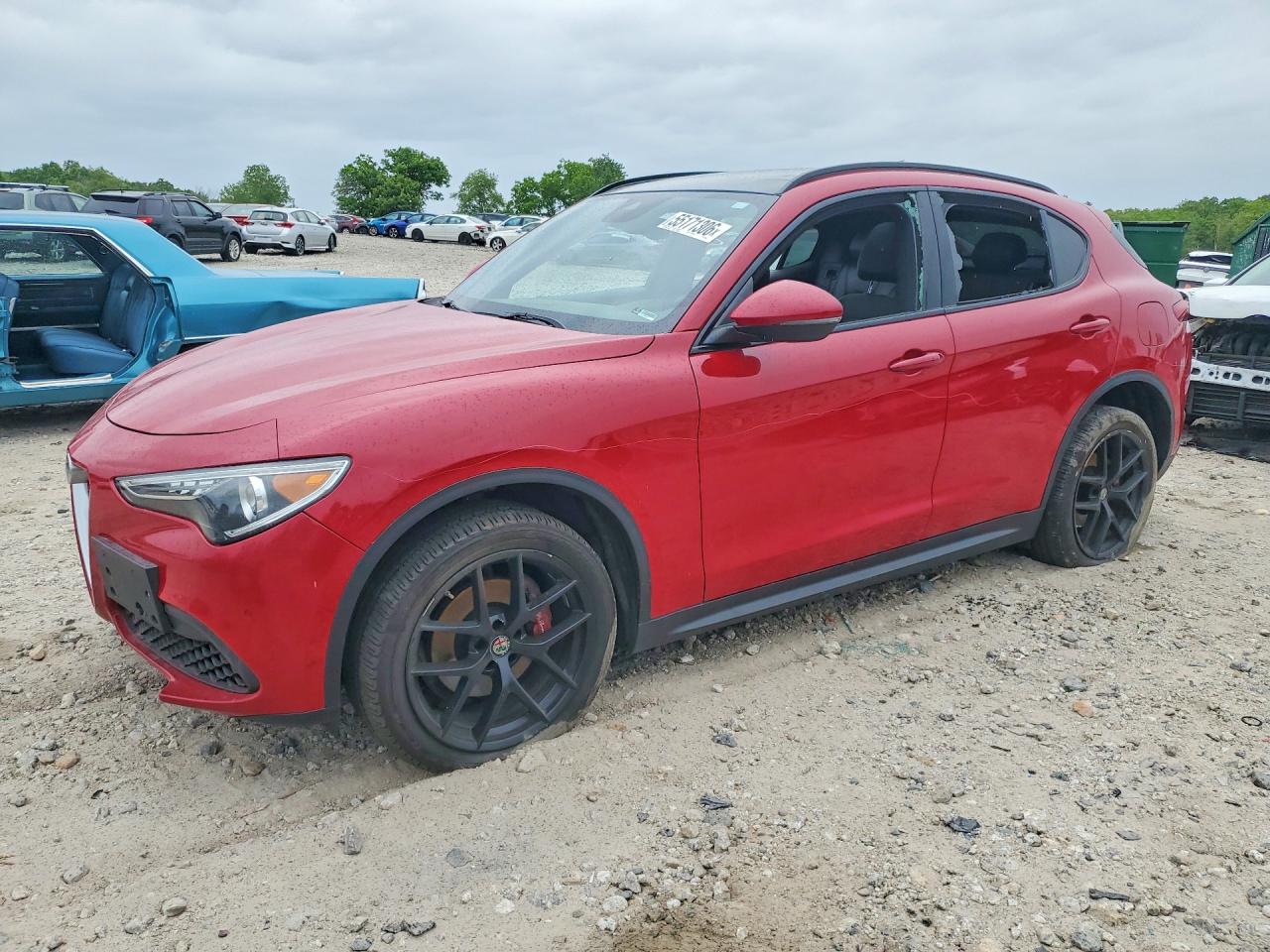 2019 Alfa Romeo Stelvio Ti Sport, VIN ZASPAKBN8K7C31066 — Vandalism