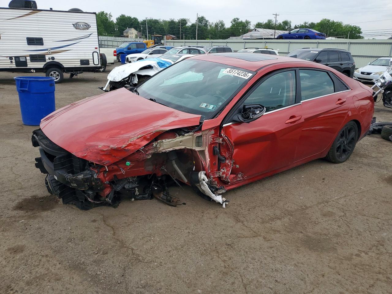 2021 Hyundai Elantra Limited, VIN KMHLP4AG1MU066224 — Side