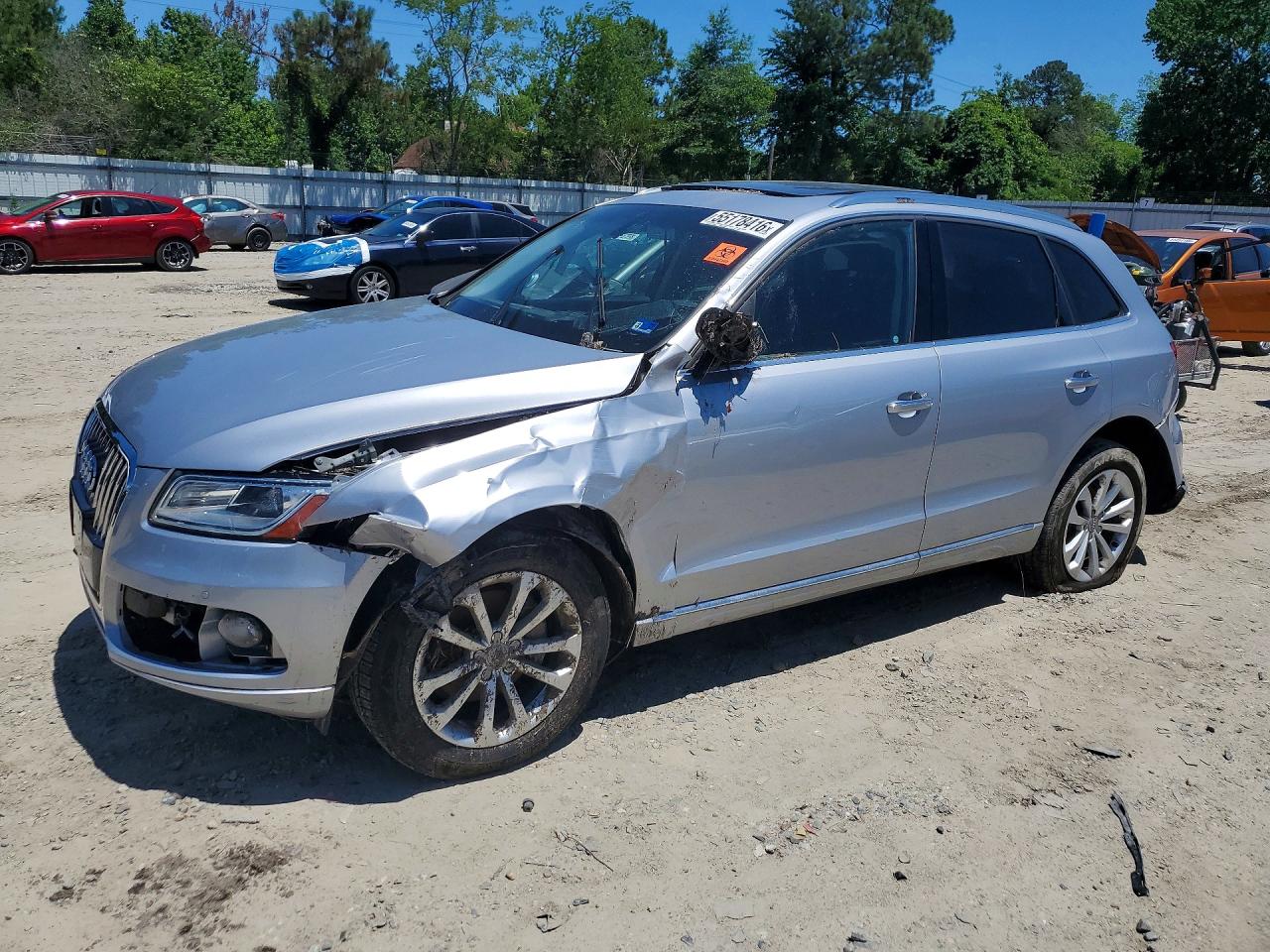 2016 Audi Q5 Premium Plus, VIN WA1L2AFP7GA012632 — Water / flood