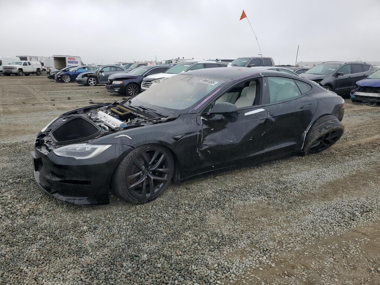 2022 Tesla Model S Plaid, VIN 5YJSA1E69NF460808 — По всему кузову