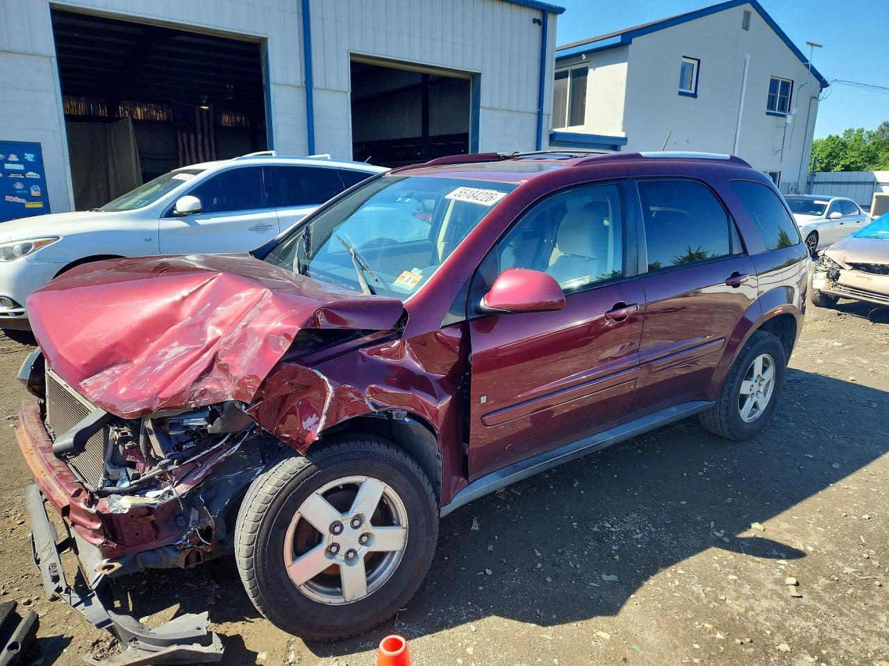 2007 Chevrolet Equinox LT, VIN 2CNDL73F376243462 — Front end