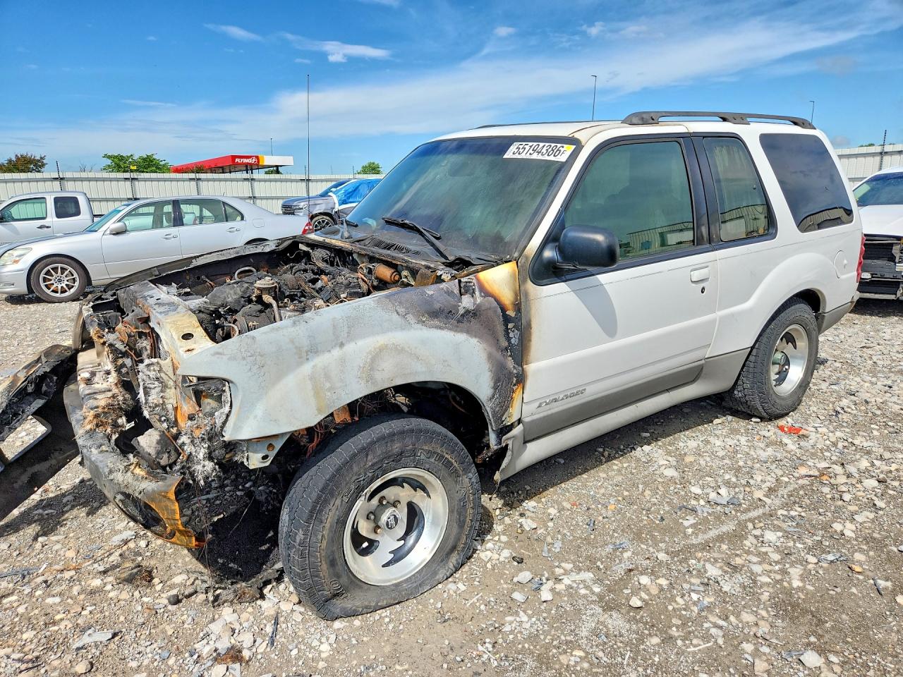 2001 Ford Explorer Sport, VIN 1FMYU70E91UB87238 — Burn