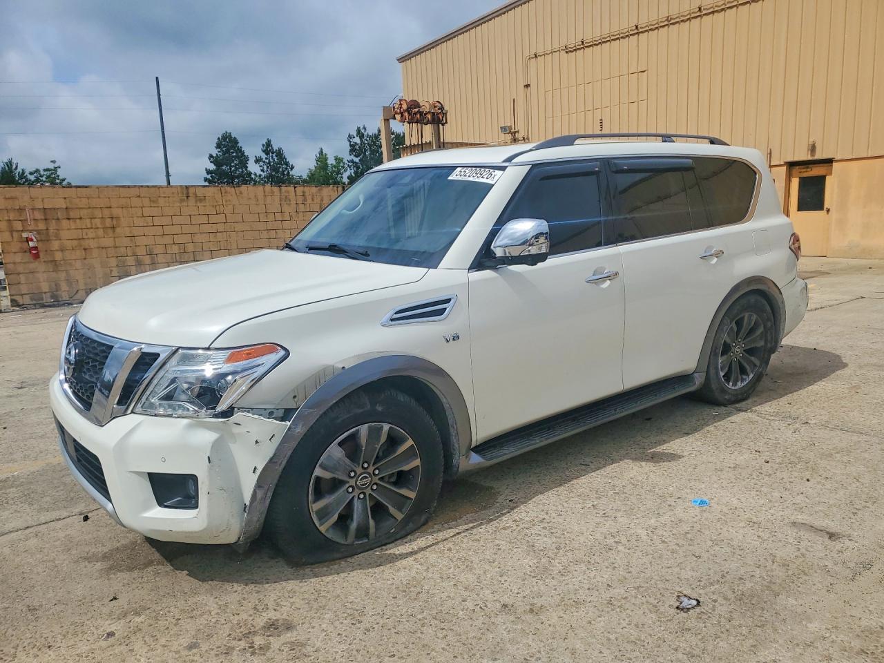 2018 Nissan Armada Platinum, VIN JN8AY2NC3J9558762 — Front end