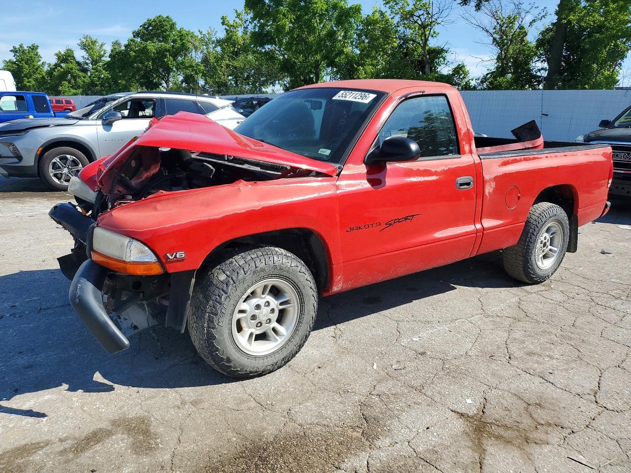2000 Dodge Dakota, VIN 1B7FL26X5YS548836 — Перед