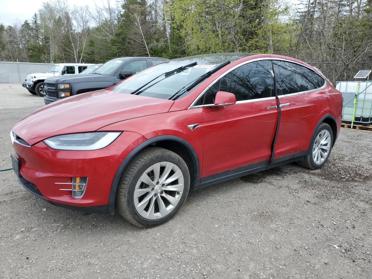 2020 Tesla Model X Long Range, VIN 5YJXCAE23LF244401 — Vandalism
