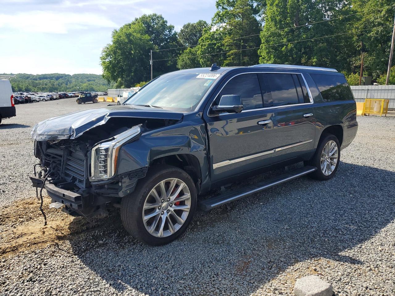 2019 Cadillac Escalade ESV Premium Luxury, VIN 1GYS4JKJ9KR172352 — Frame damage