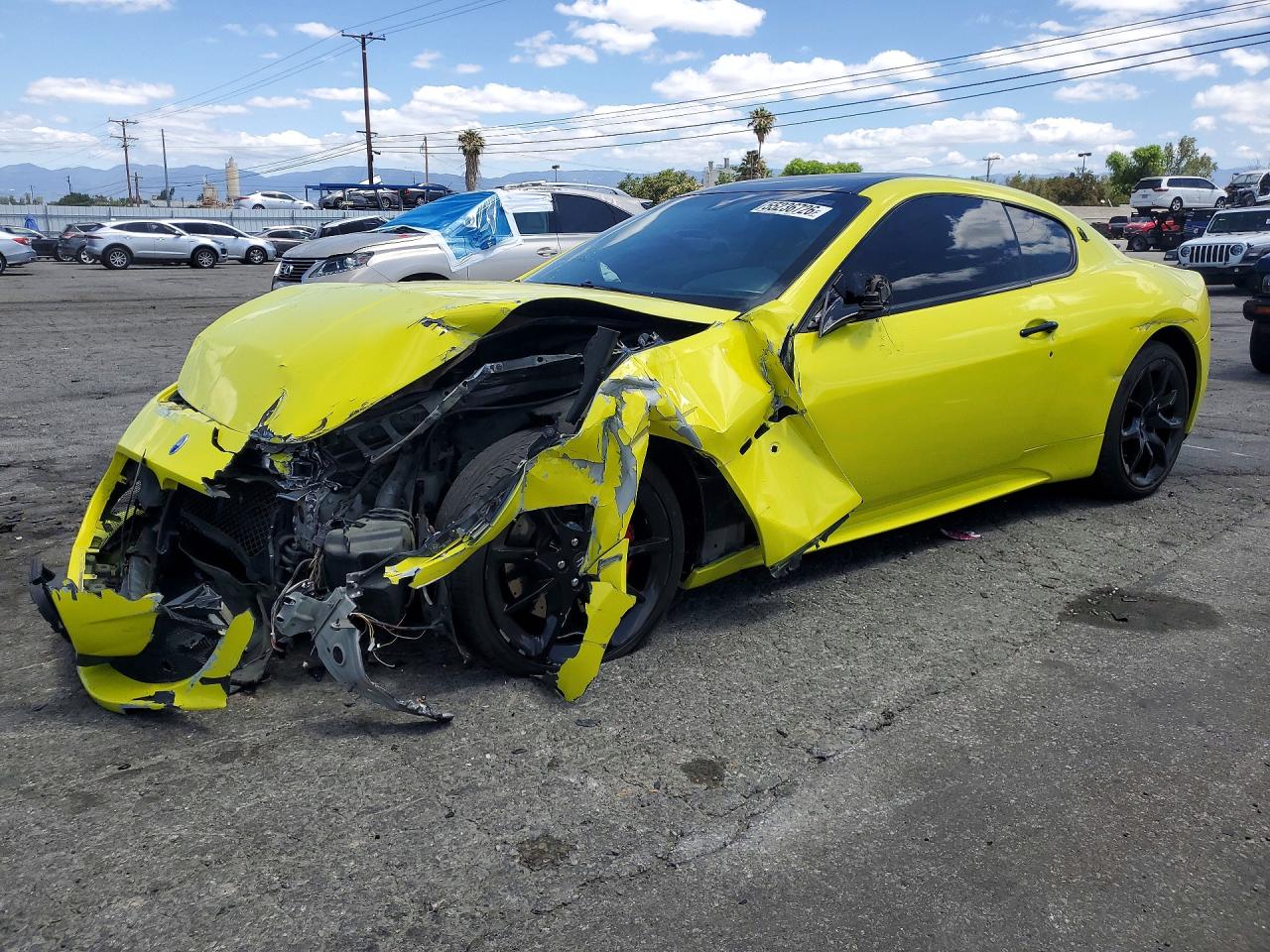 2013 Maserati GranTurismo Sport, VIN ZAM45VLA8D0069105 — Front end