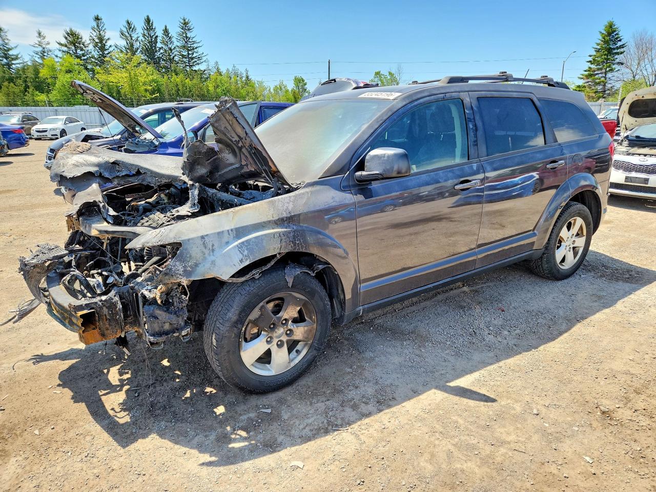 2016 Dodge Journey SE, VIN 3C4PDCAB1GT147719 — Engine fire