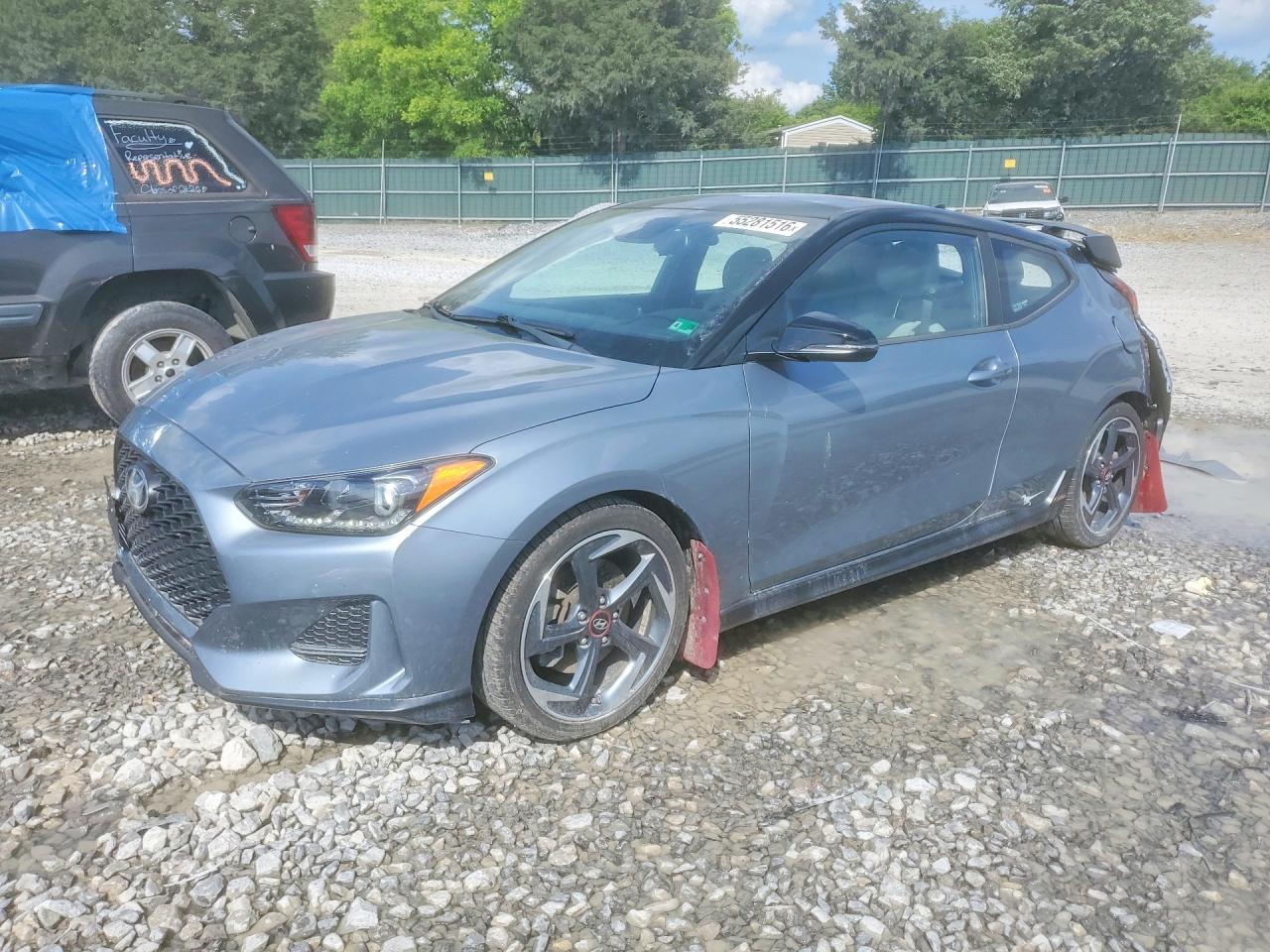 2019 Hyundai Veloster Turbo, VIN KMHTH6AB1KU010472 — Rear end