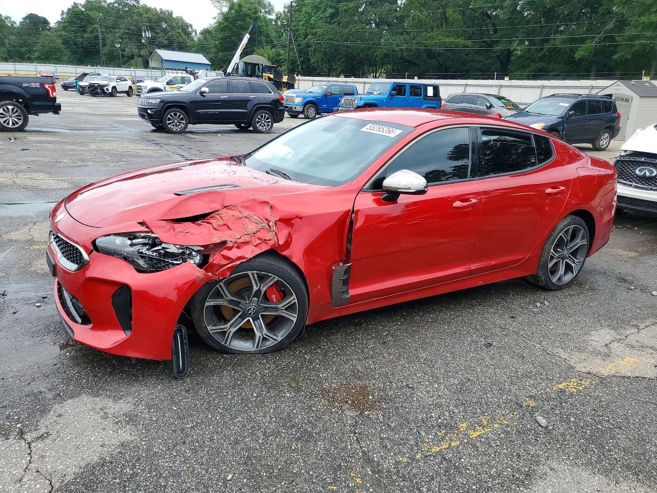 2019 Kia Stinger GT, VIN KNAE35LC4K6064880 — Front end